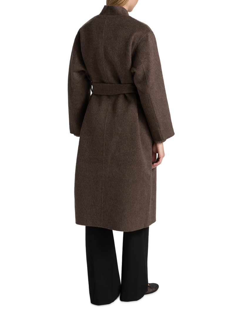 Women's Roland Wool-Blend Belted Coat - Heather Umber 5