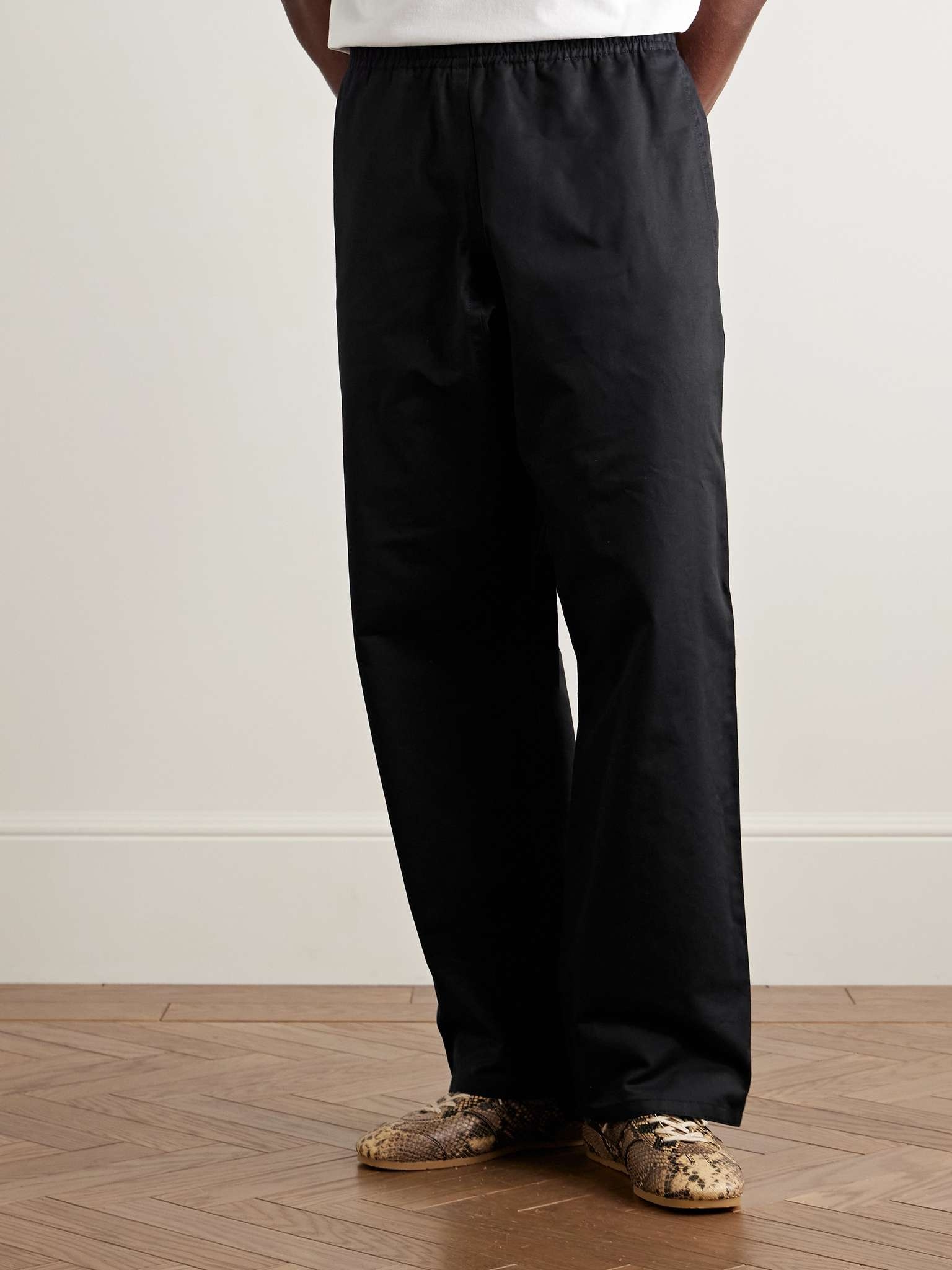 Straight-Leg Cotton-Gabardine Trousers - 3
