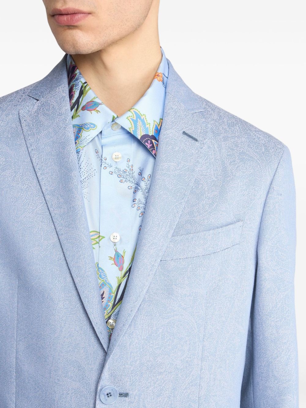 jacquard cotton blazer - 4