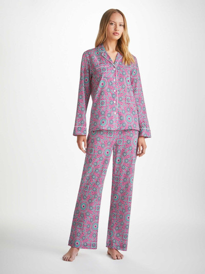 Derek Rose Women's Pyjamas Ledbury 69 Cotton Batiste Pink outlook