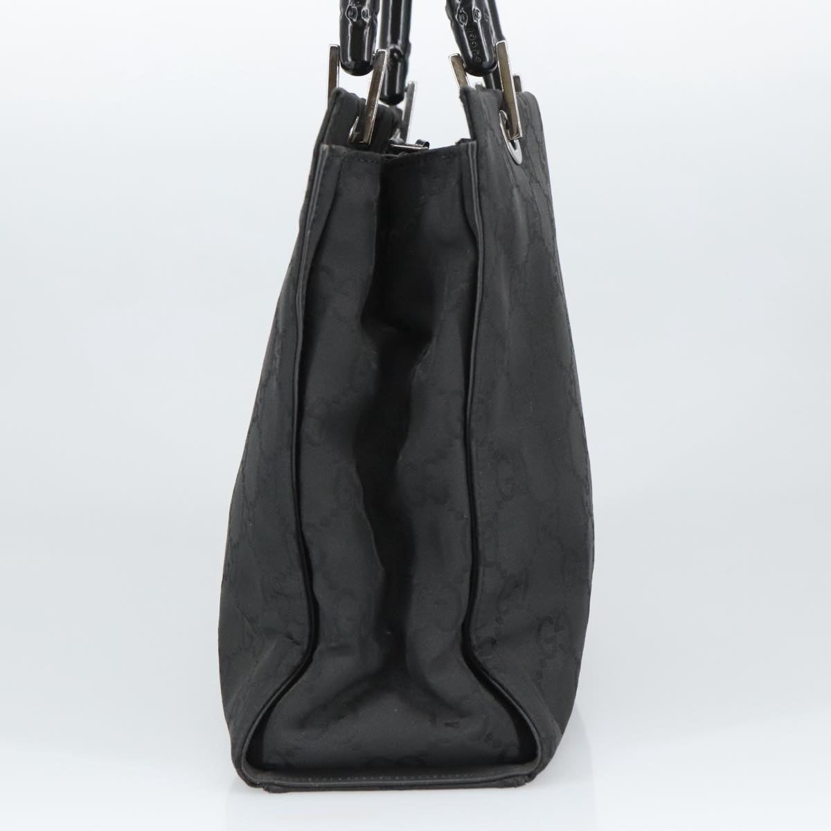 GUCCI Bamboo GG Canvas Hand Bag Nylon Black Silver 002 1016 002 1016 - 4