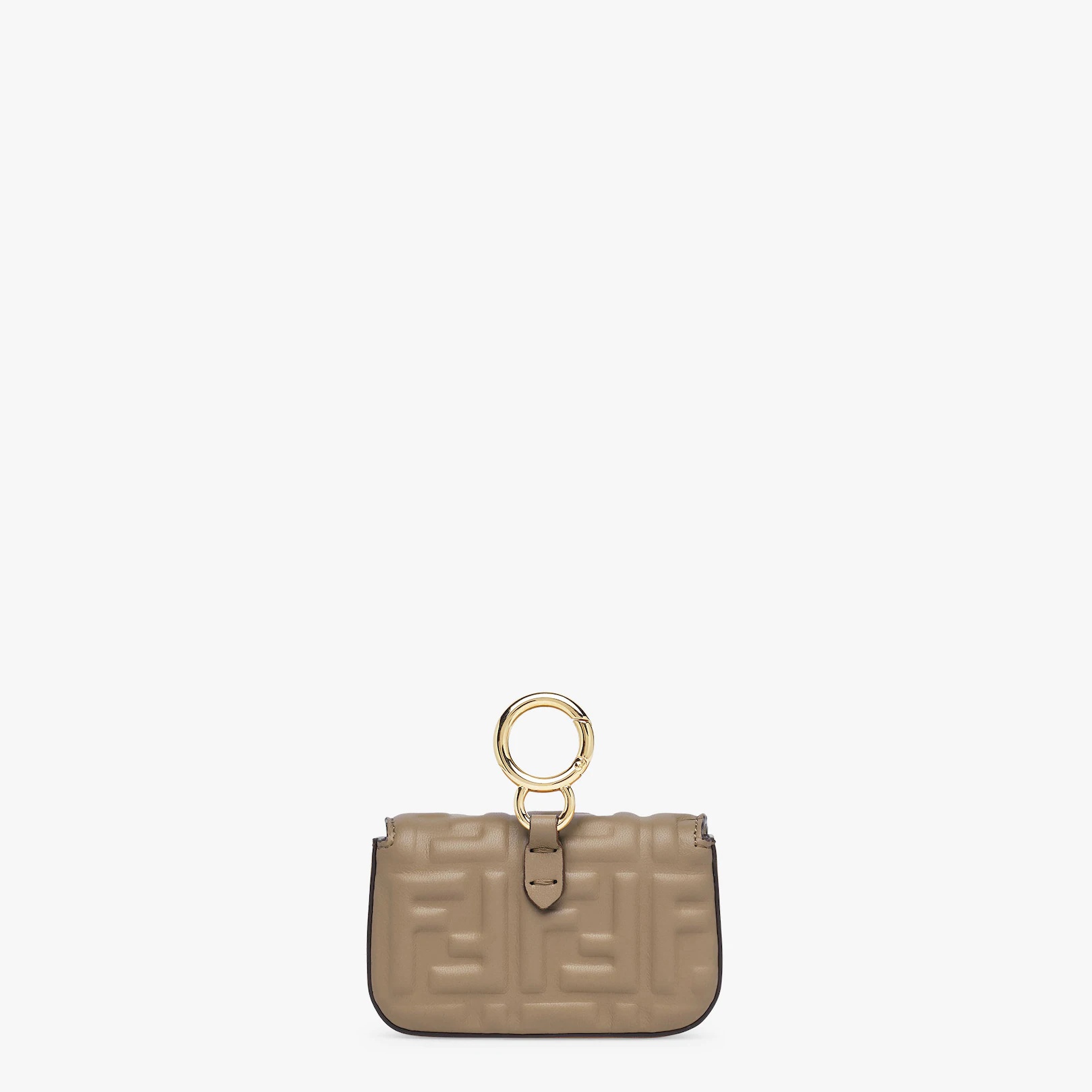 Gray nappa leather charm - 3