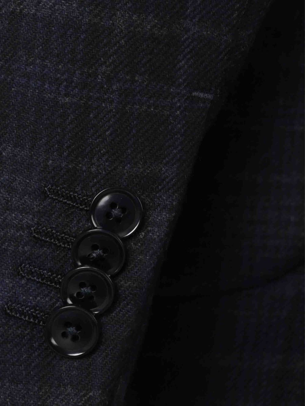 checked wool blazer - 4