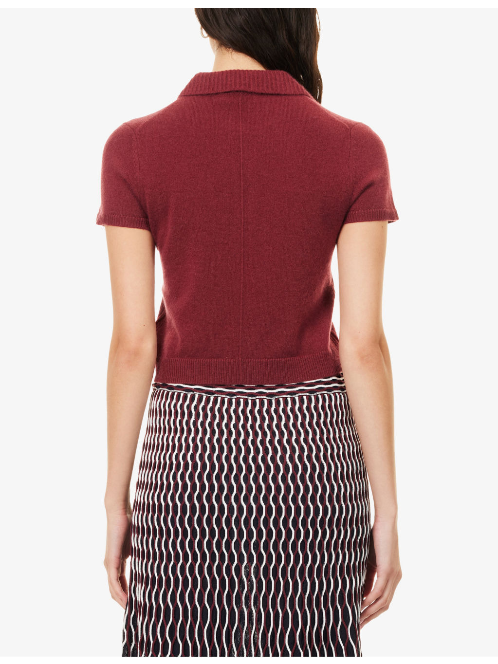 Twila Short-Sleeve Cashmere Polo Jumper - 4