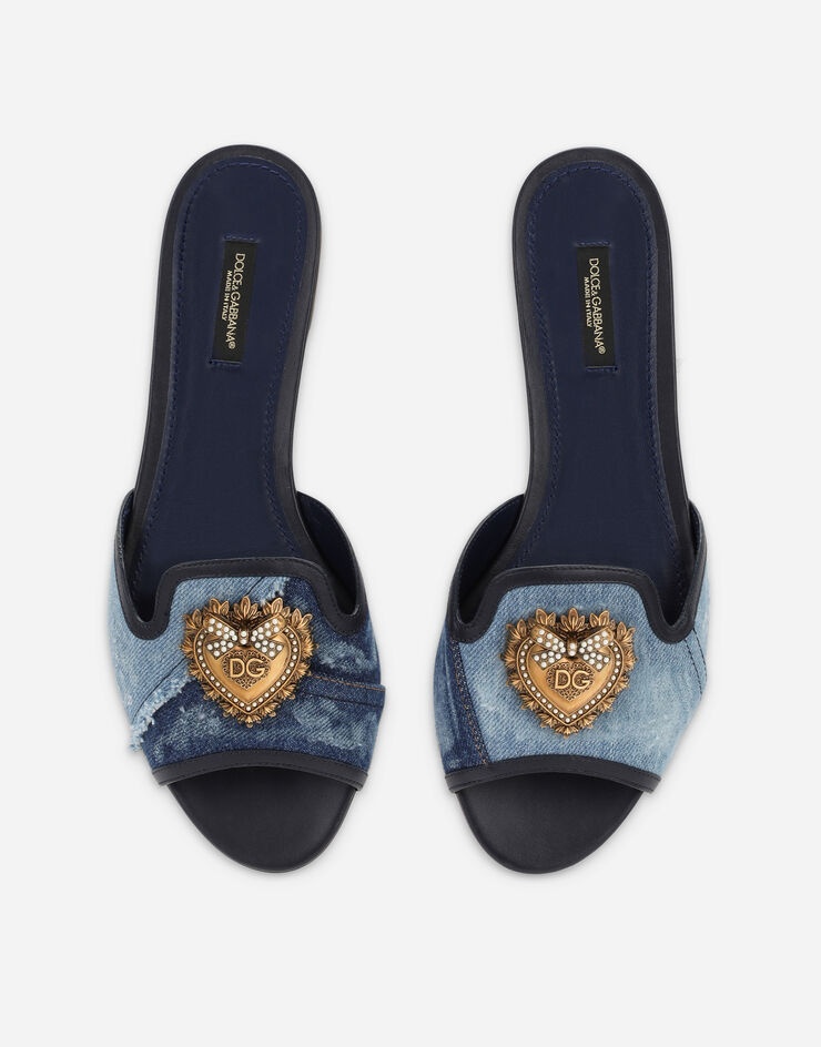 Patchwork denim Devotion sliders - 4