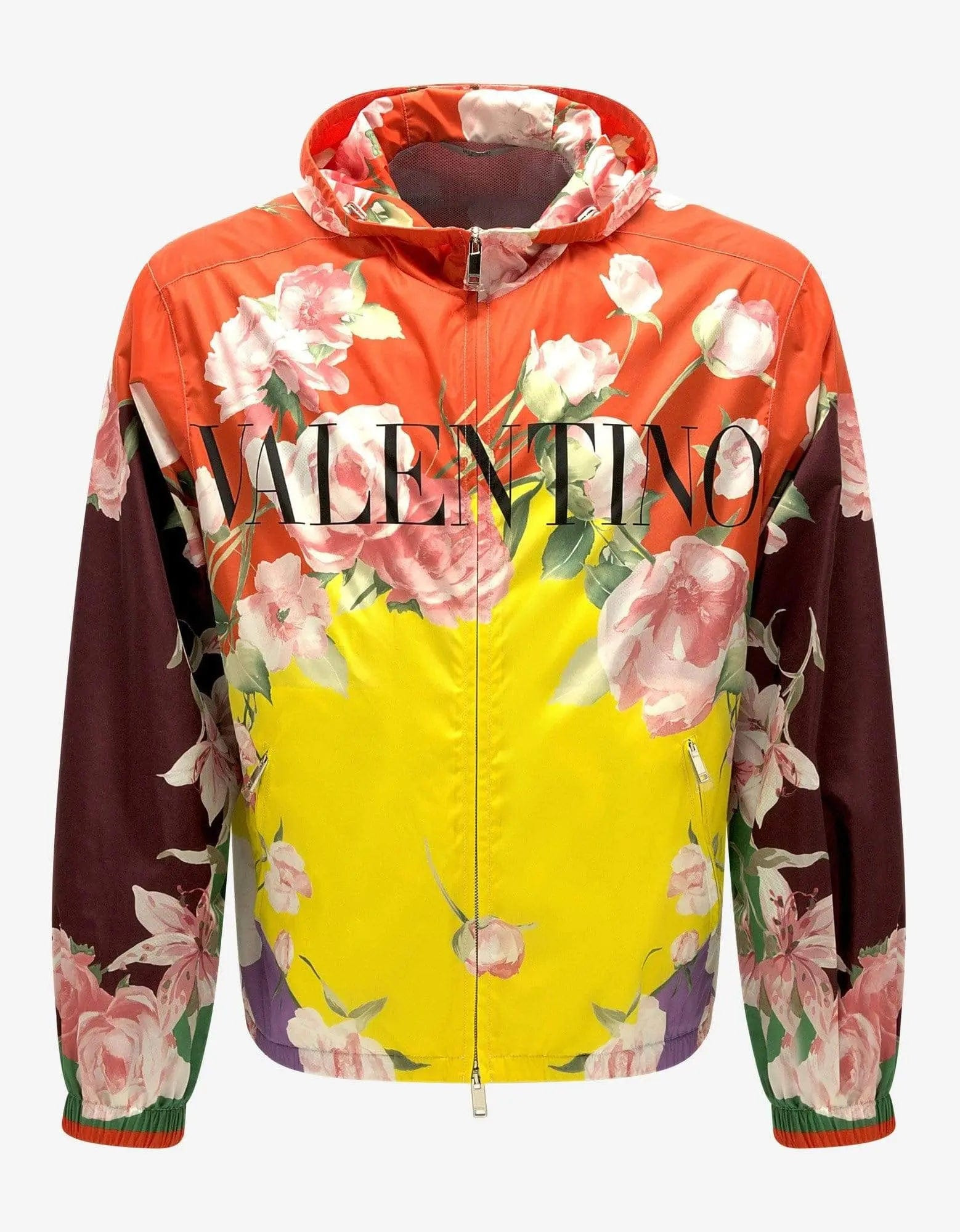 Valentino Flying Flowers Print Nylon Windbreaker - 1