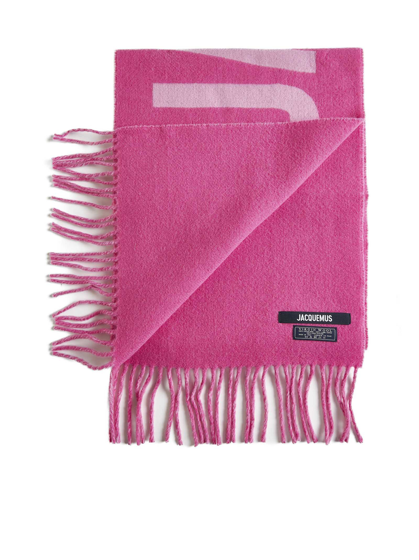 Pink scarf with logo - 2