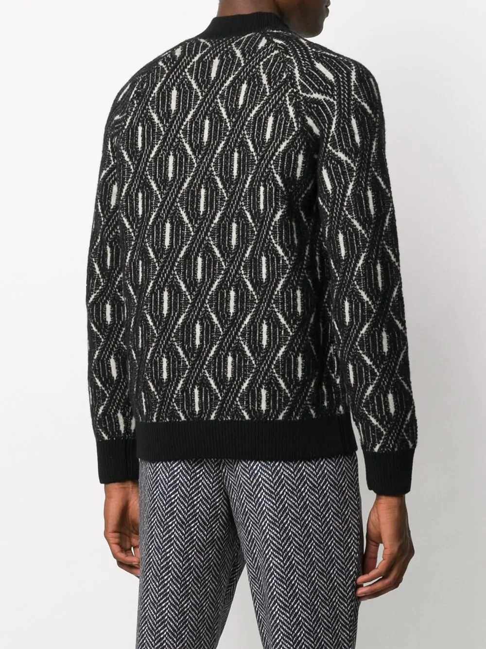 braided pattern knit jumper - 4