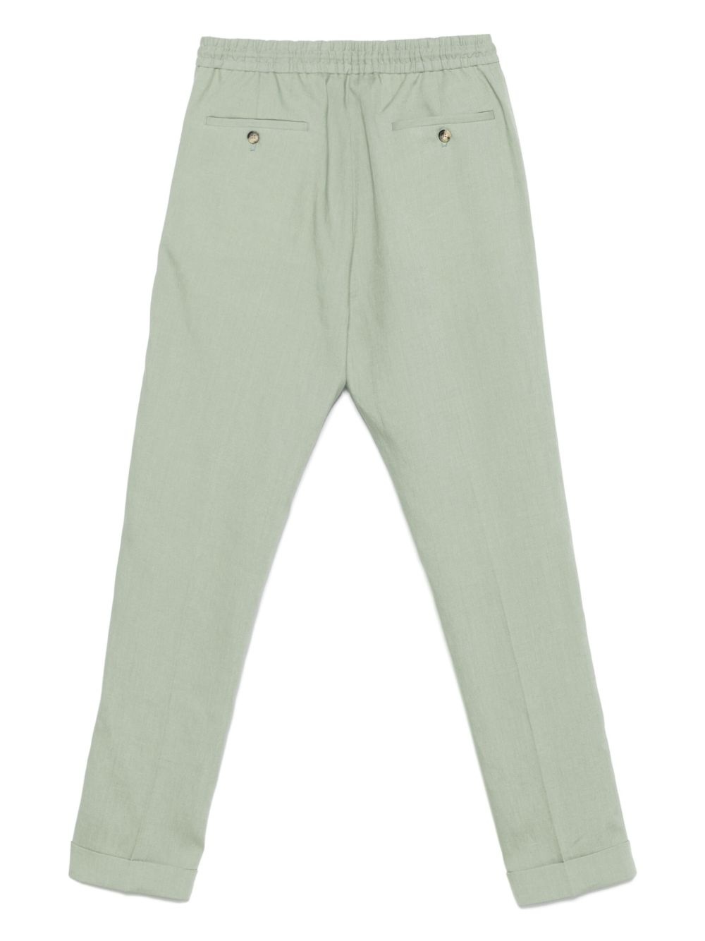 drawstring linen trousers - 2