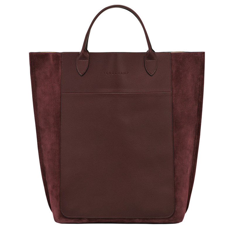 Cabas Longchamp M Tote bag Burgundy - Leather 4