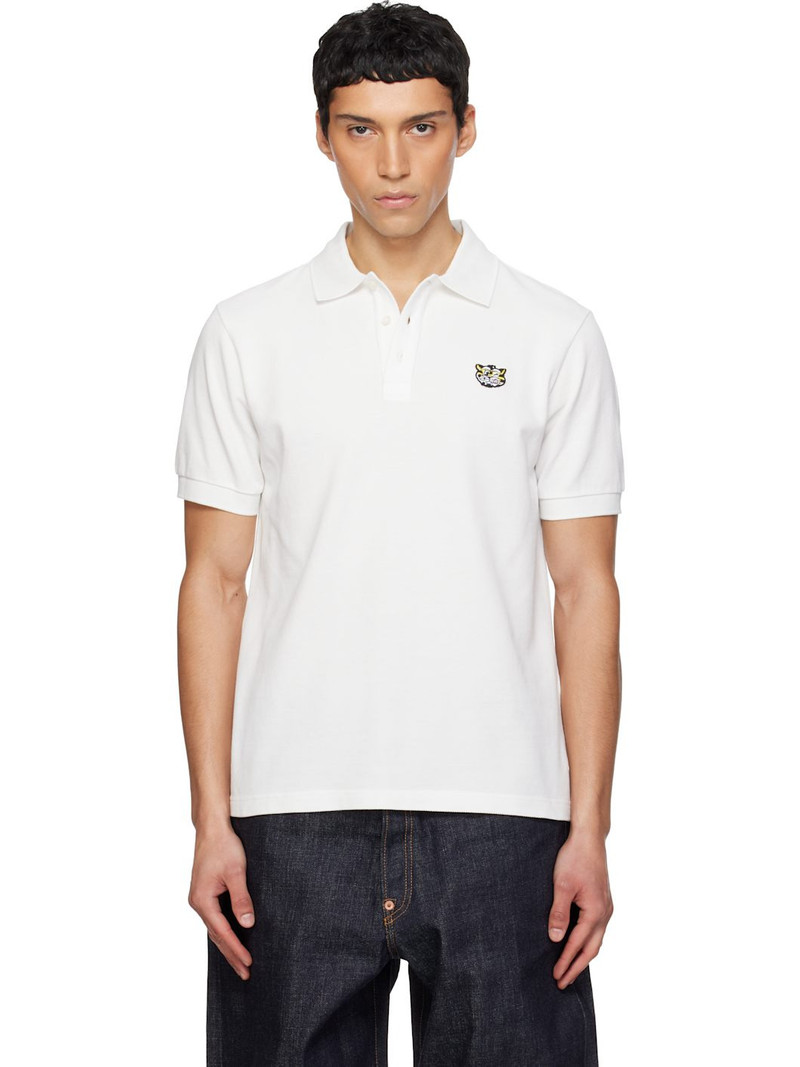 White Kenzo Paris 'KENZO Wild Tiger' Slim Polo 1