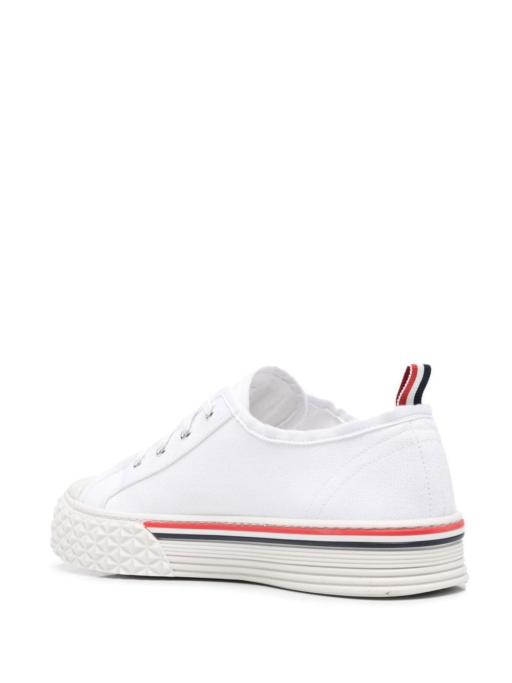 stripe-trim lace-up sneakers - 3