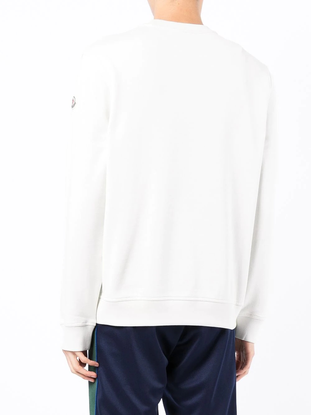 embroidered logo crew neck sweatshirt - 4