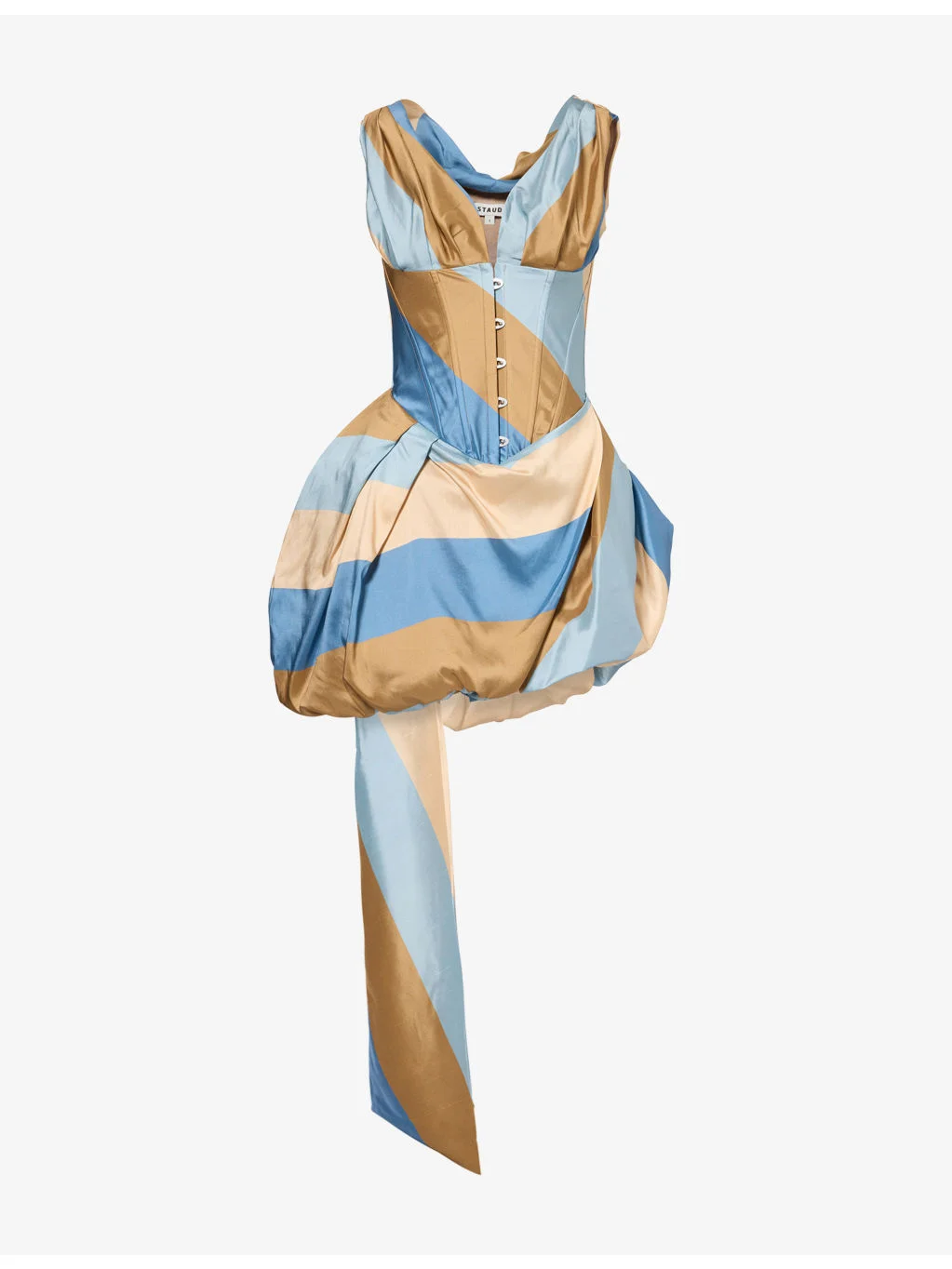 Fabianne Stripe Silk Mini Dress - 1