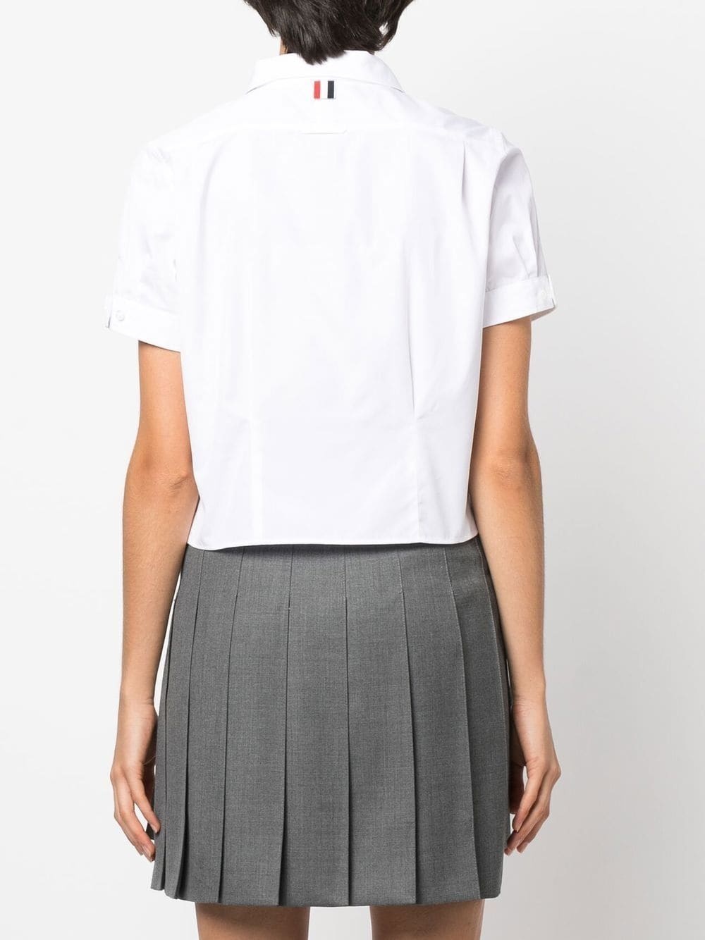 cropped short-sleeve shirt - 4