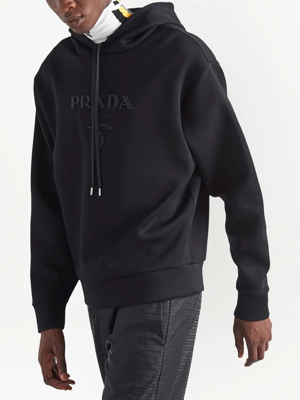 logo-embroidered drawstring hoodie - 4