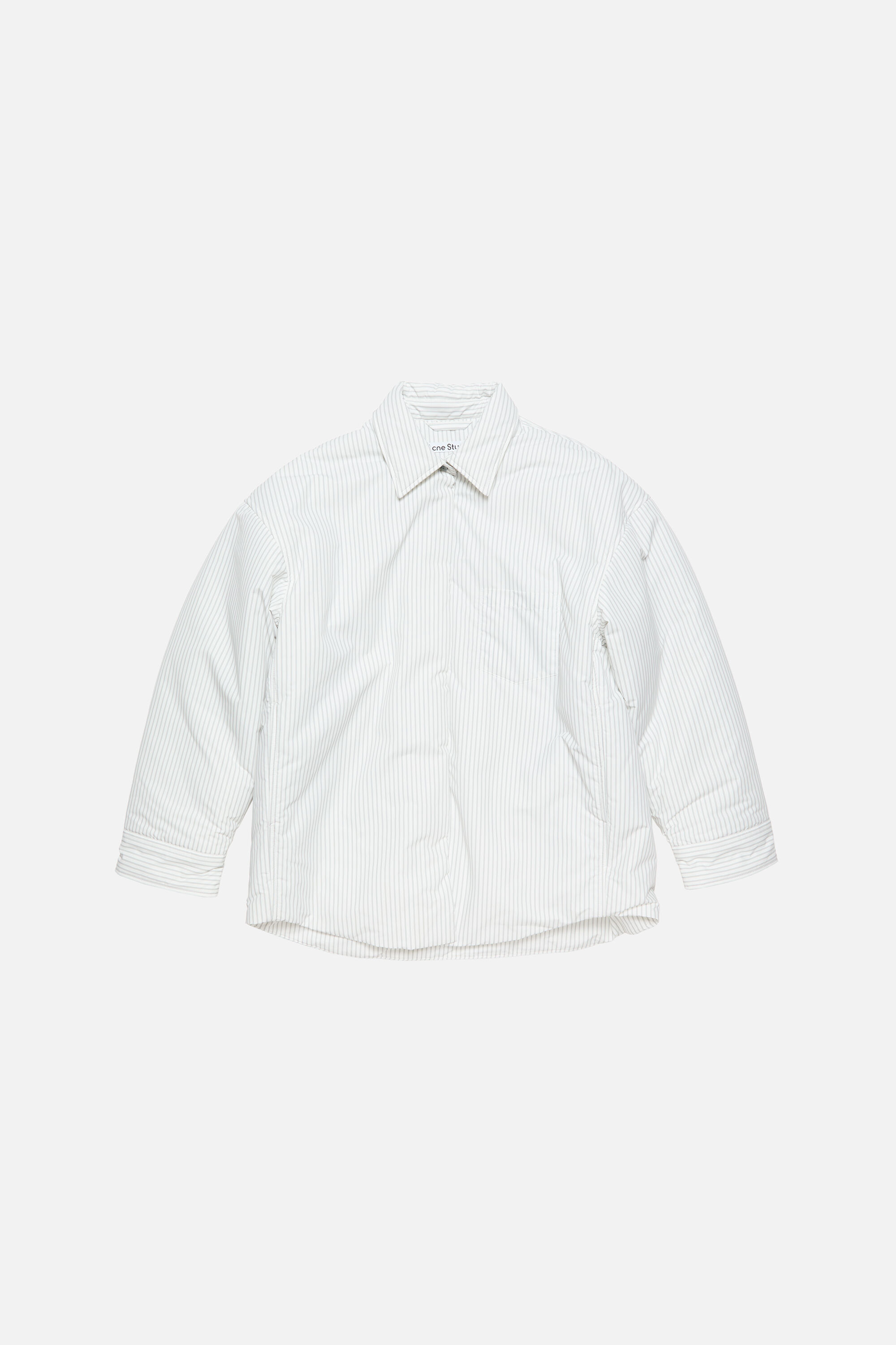 Striped technical overshirt - White/grey - 6
