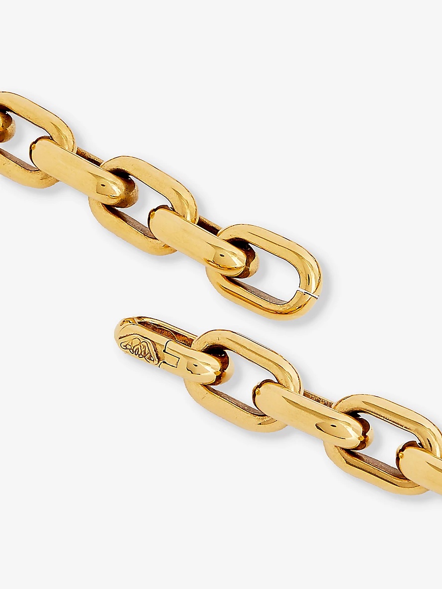 Peak chain-link brass necklace - 3