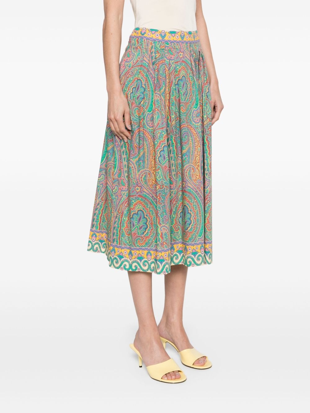 paisley-print midi skirt - 3