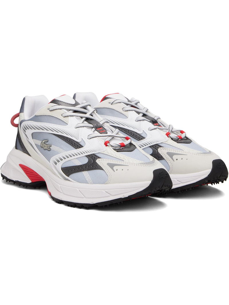 White & Gray L003 Neo Shot Sneakers 4