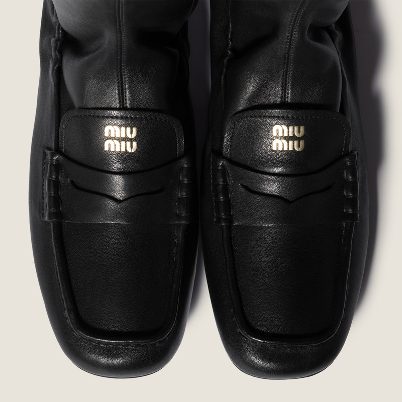 Ruches nappa leather boots 4