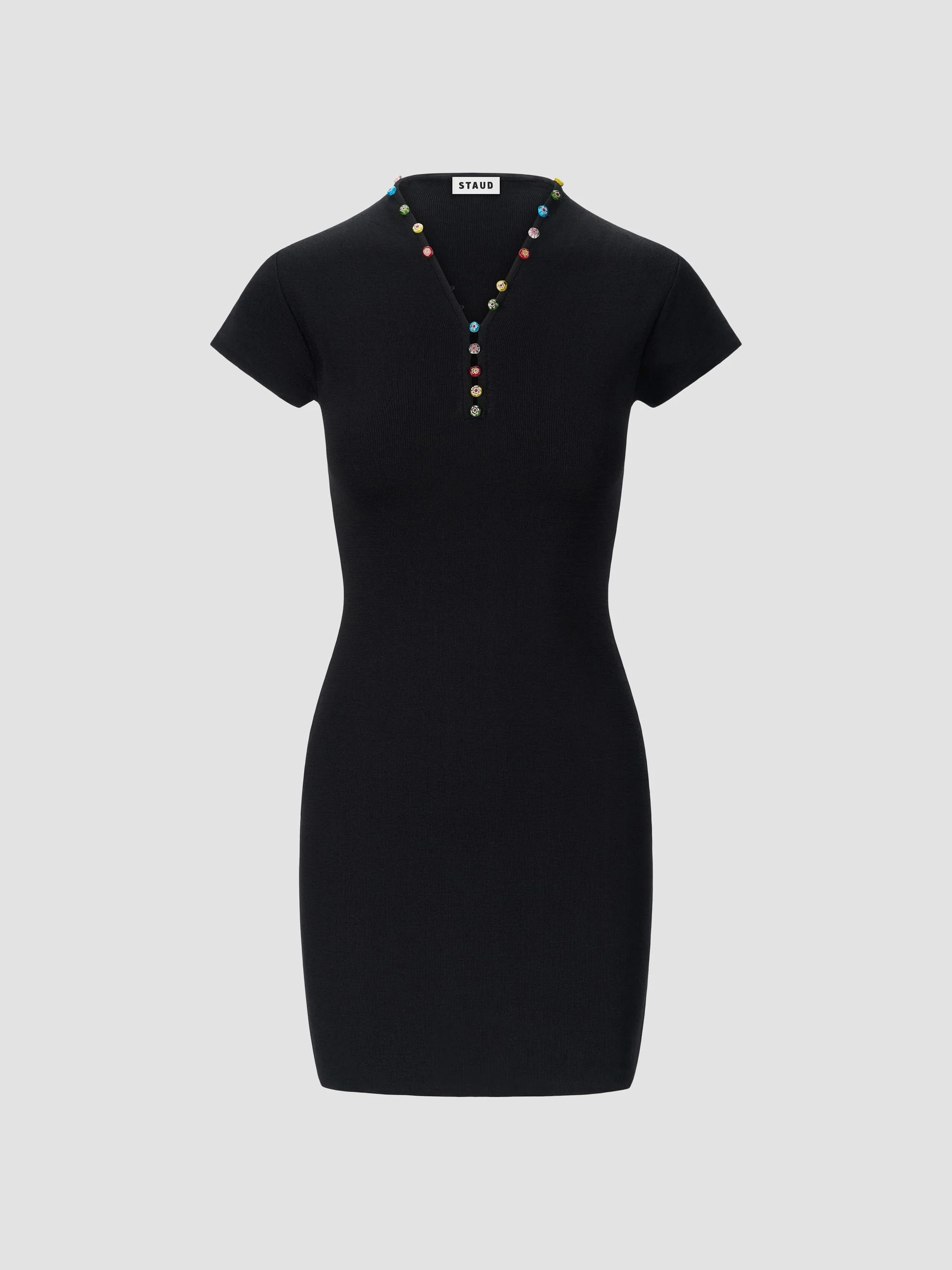 Women's Tavi Beaded Mini Dress - Black - 1