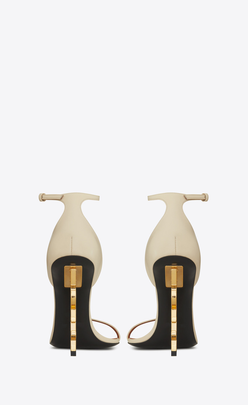 opyum sandals in smooth leather with a gold-tone heel 3