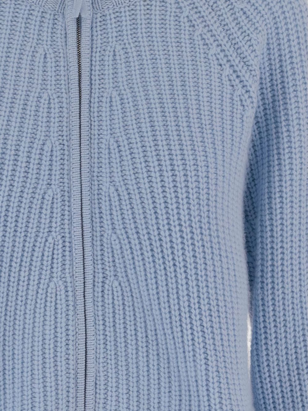 ribbed zip cardigan - 3