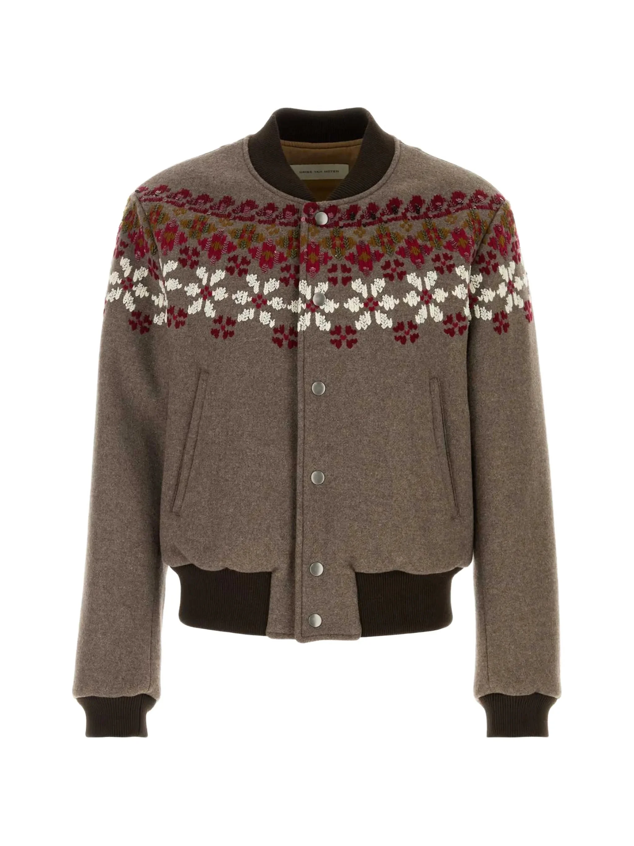 Dries Van Noten Valtor Fair Isle Bomber Jacket - 1