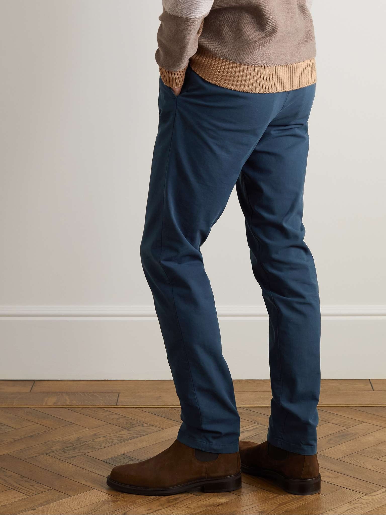 Slim-Fit Cotton-Blend Trousers - 7