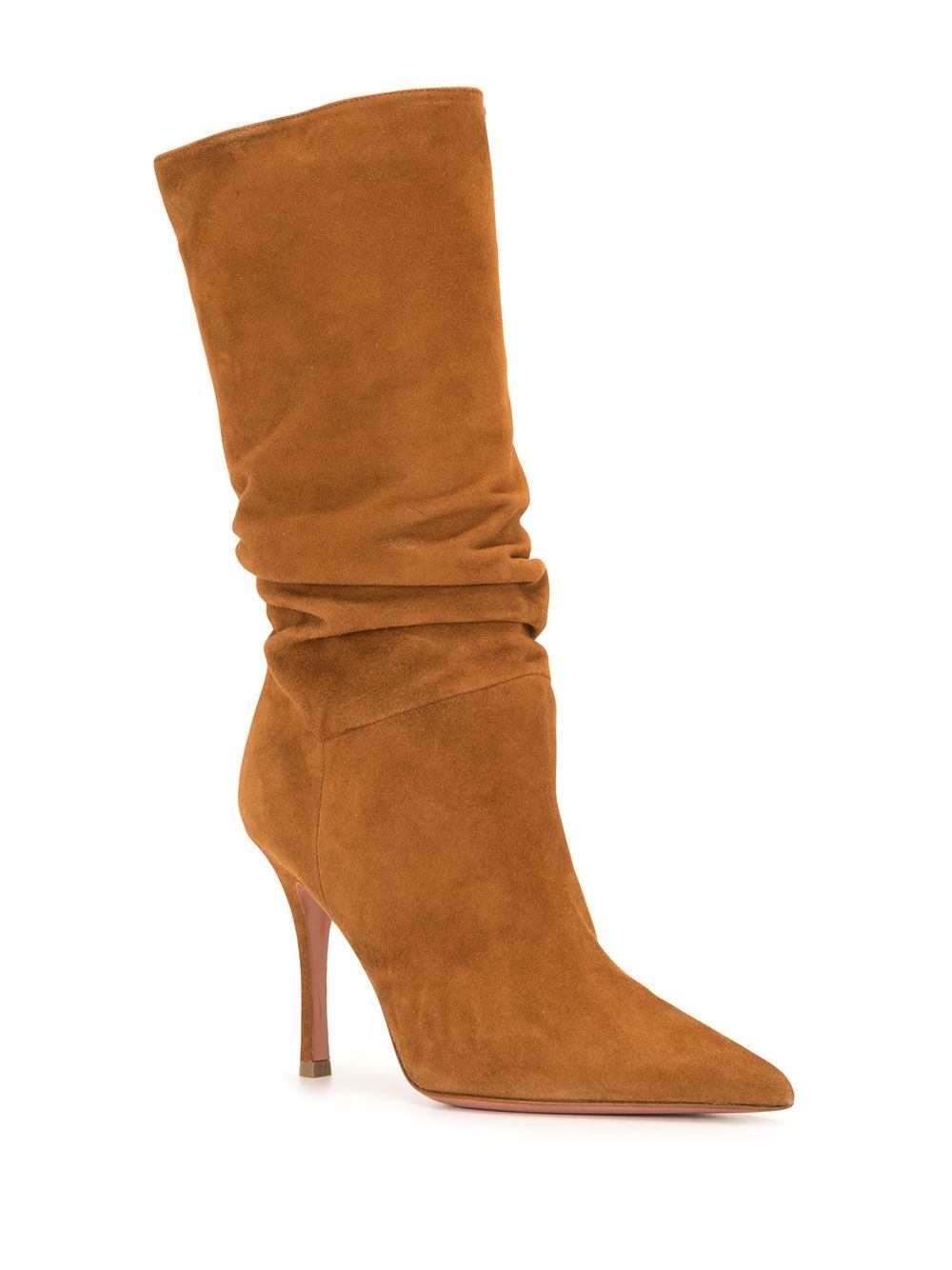 slouchy suede mid-calf boots - 2