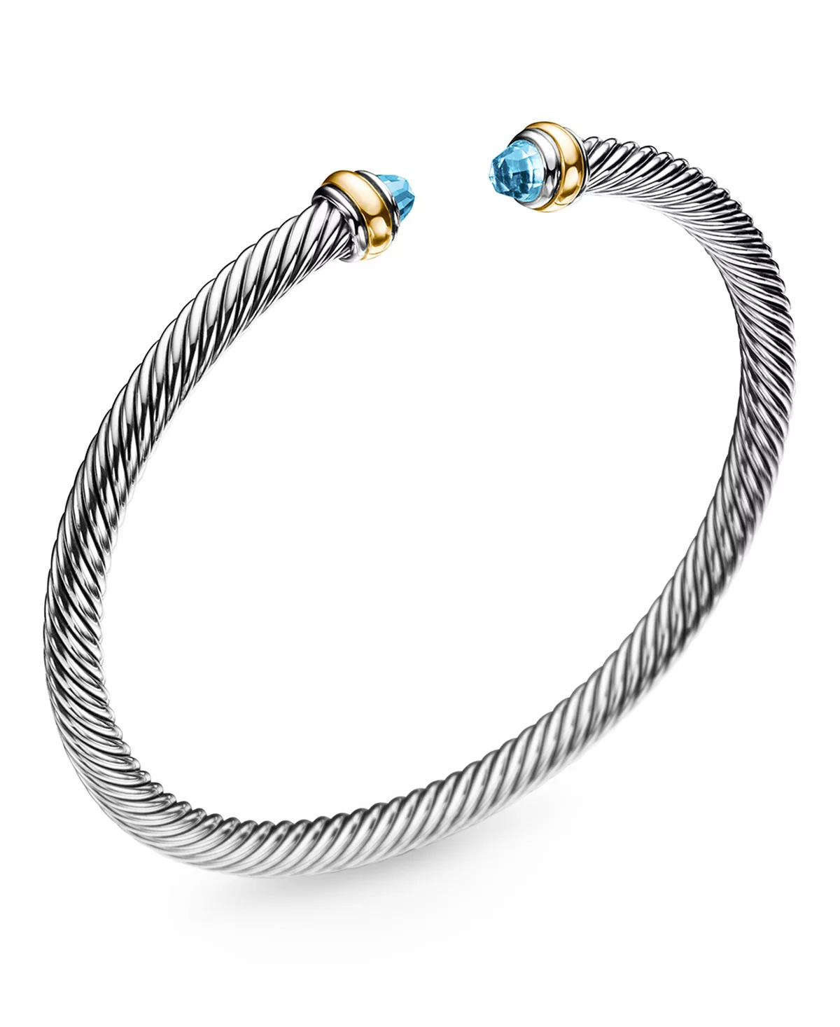 Cable Classic Bracelet with Gemstones or Sterling Silver - 3