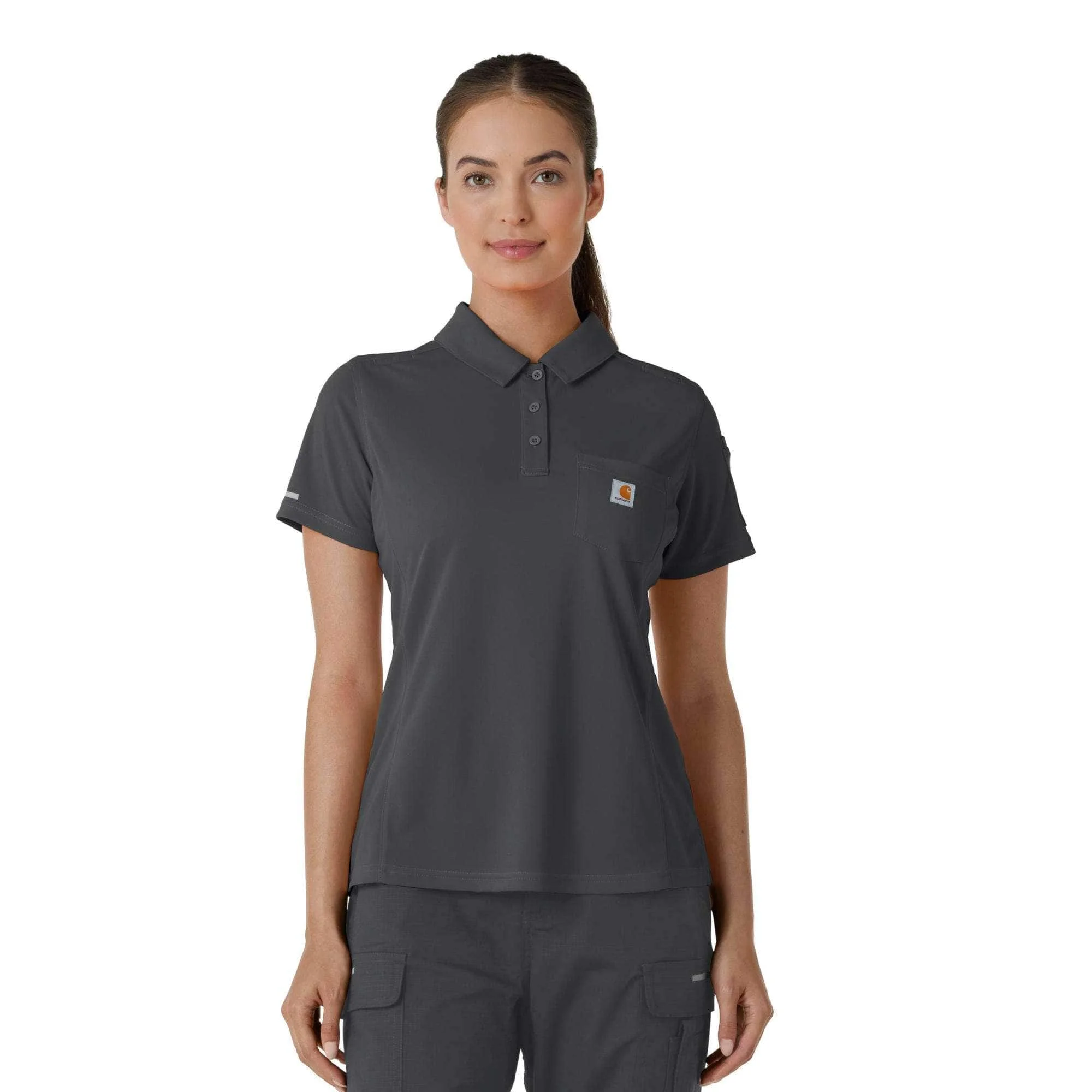 Women's Rugged Flex® RSCU Lightweight Short Sleeve Polo Scrub Top - 1
