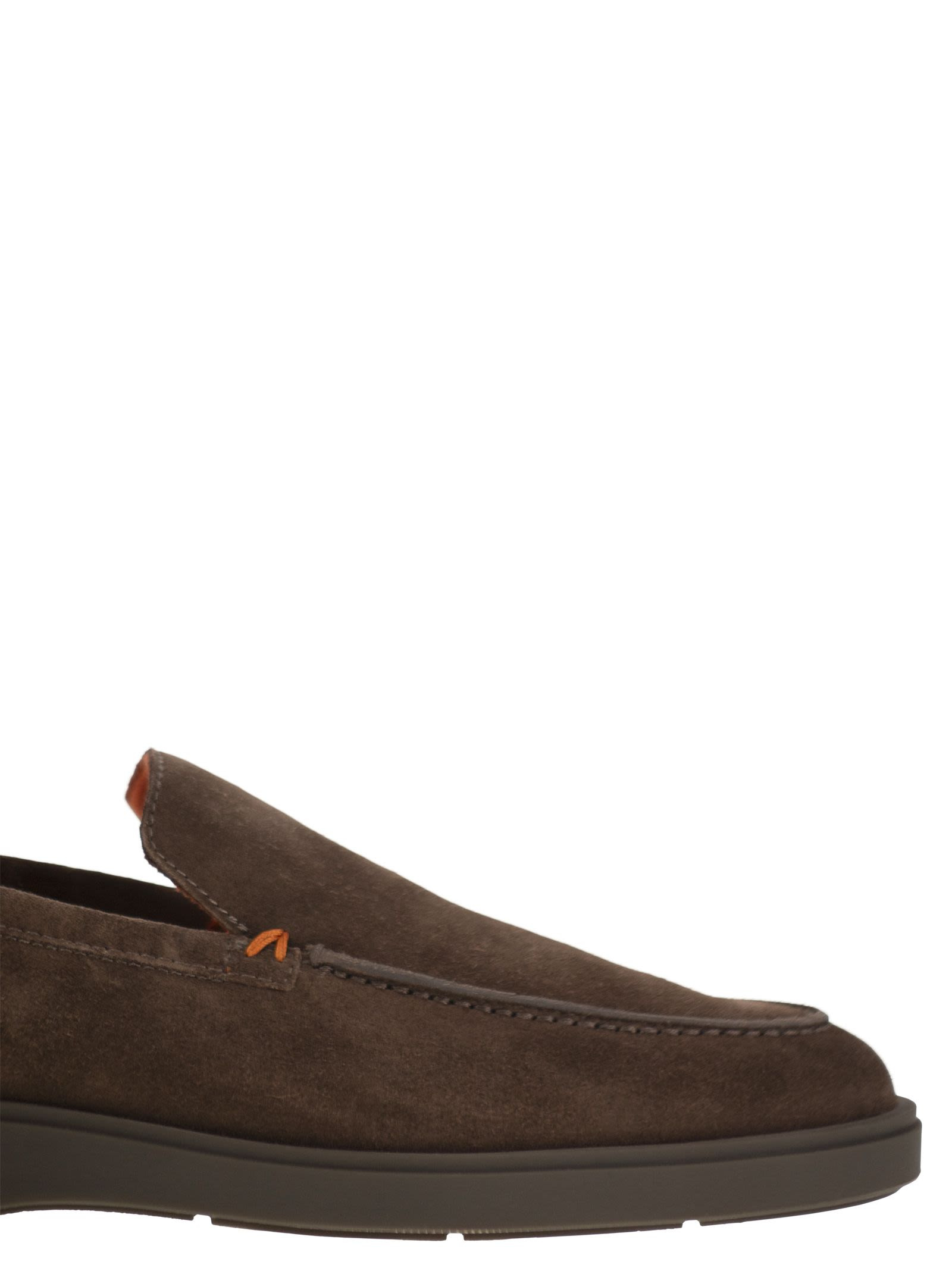 Santoni Men Suede Moccasin - 6