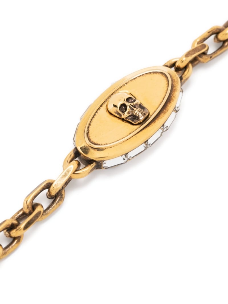 skull-detail chain-link bracelet - 3