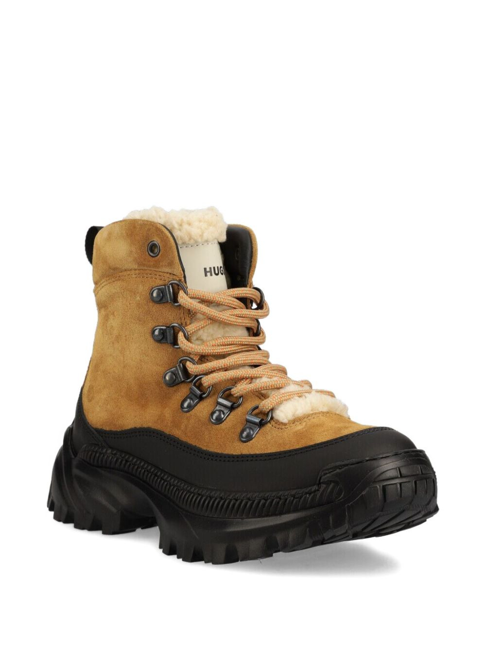 suede shearling-lined hiking boots - 5