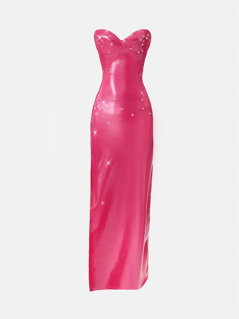 BUNNY LATEX MAXI DRESS 1