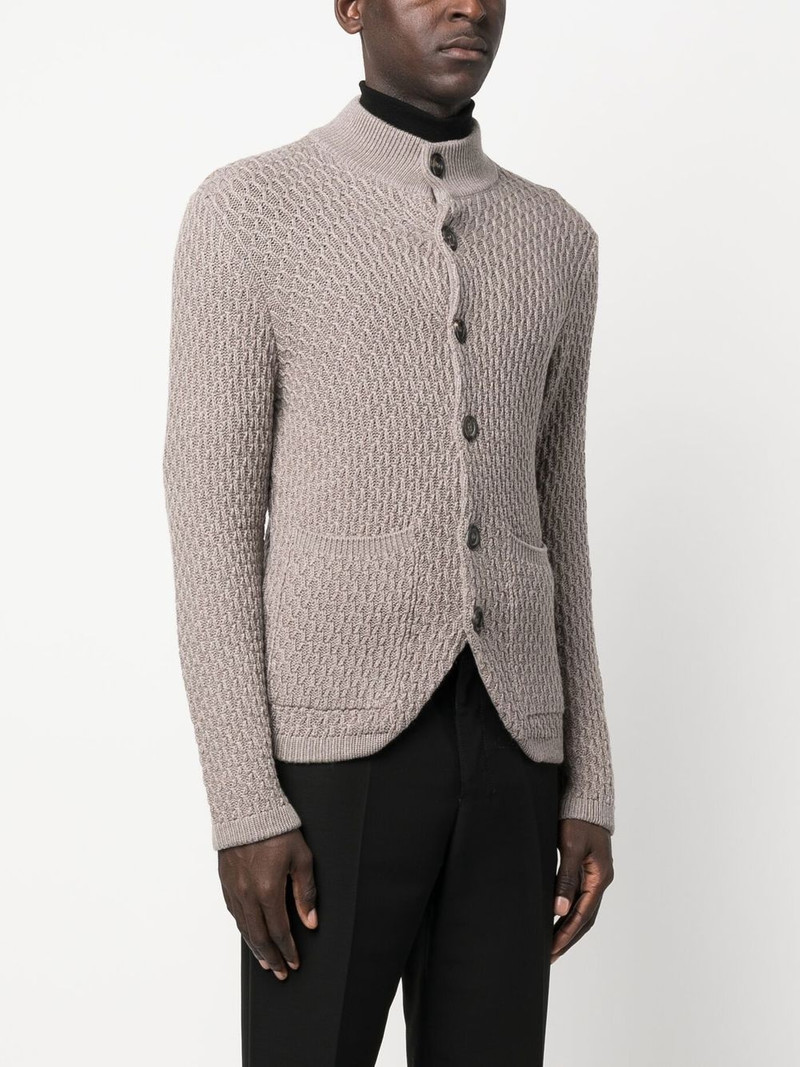 textured-knit merino wool cardigan 3