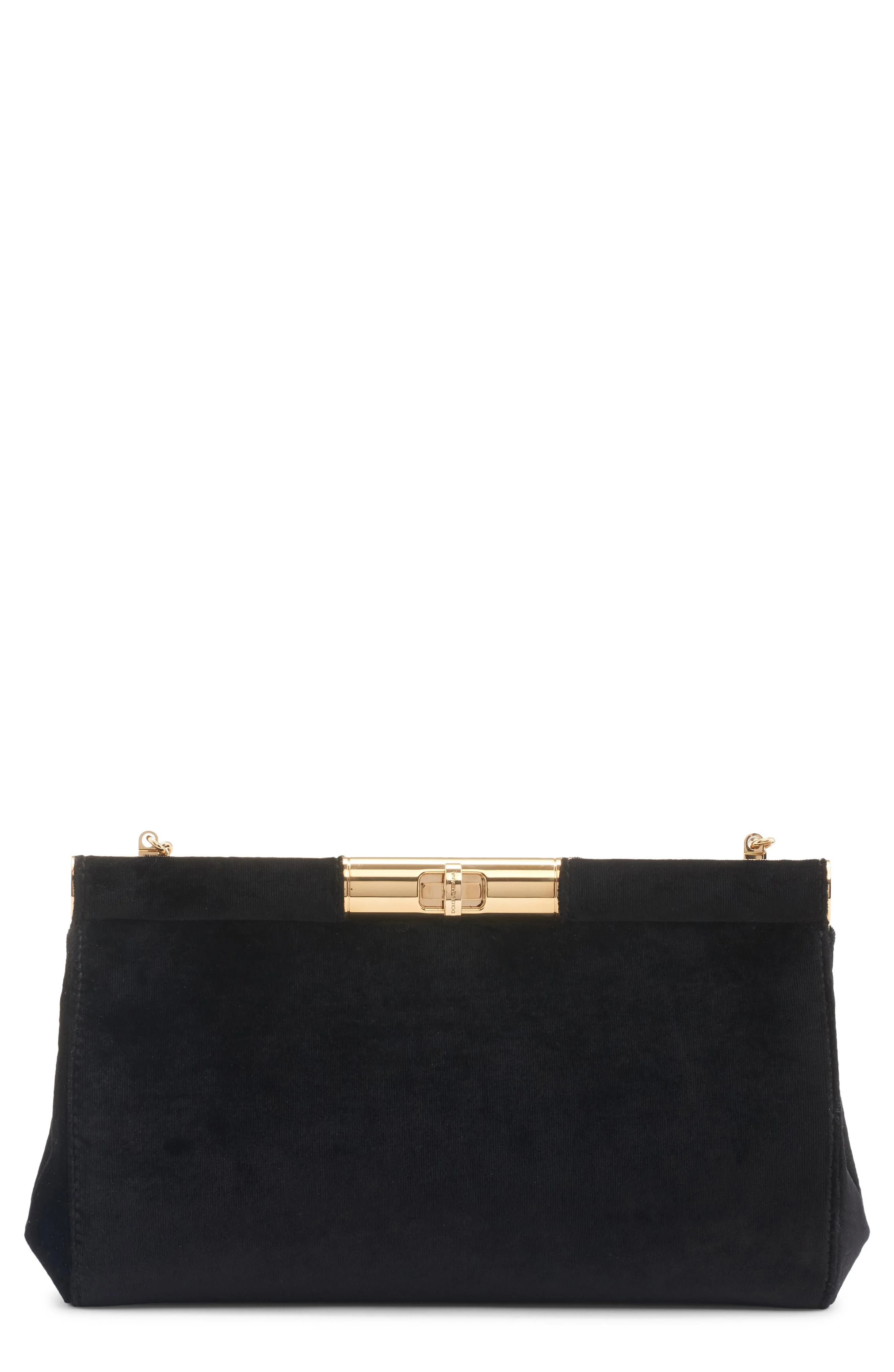 Dolce&Gabbana Small Marlene Velvet Shoulder Bag in 80999 Nero at Nordstrom - 1