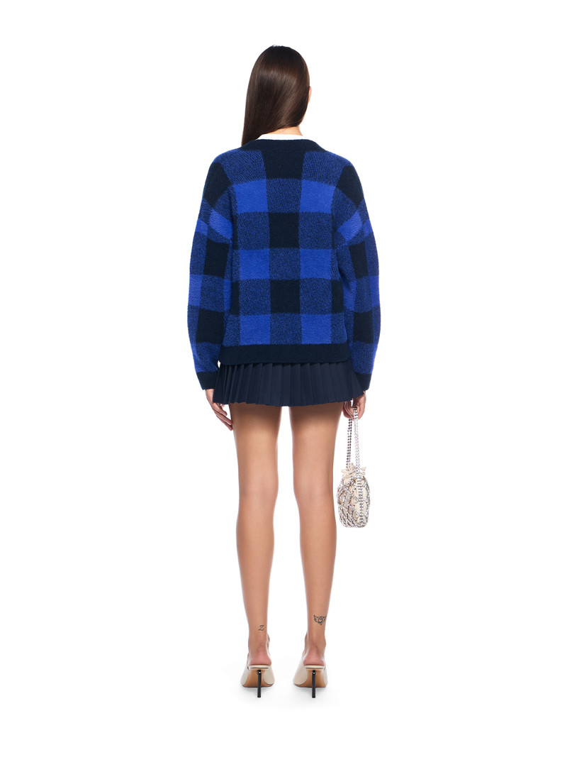 Jacquard Check Knit Cardigan 4