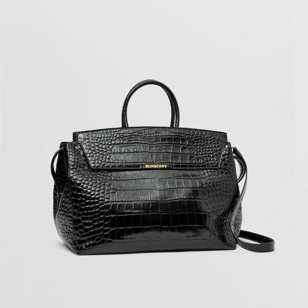 Embossed Leather Large Catherine Bag - 5