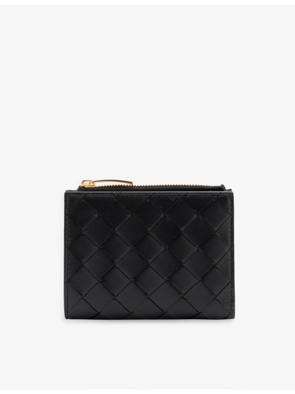 Intrecciato zipped leather bifold wallet - 1