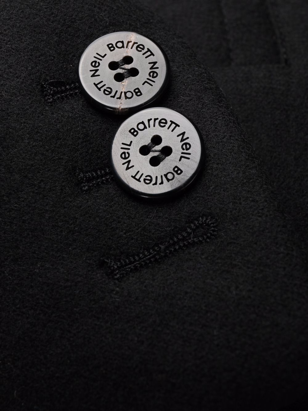 logo-button single-breasted mid-length coat - 7