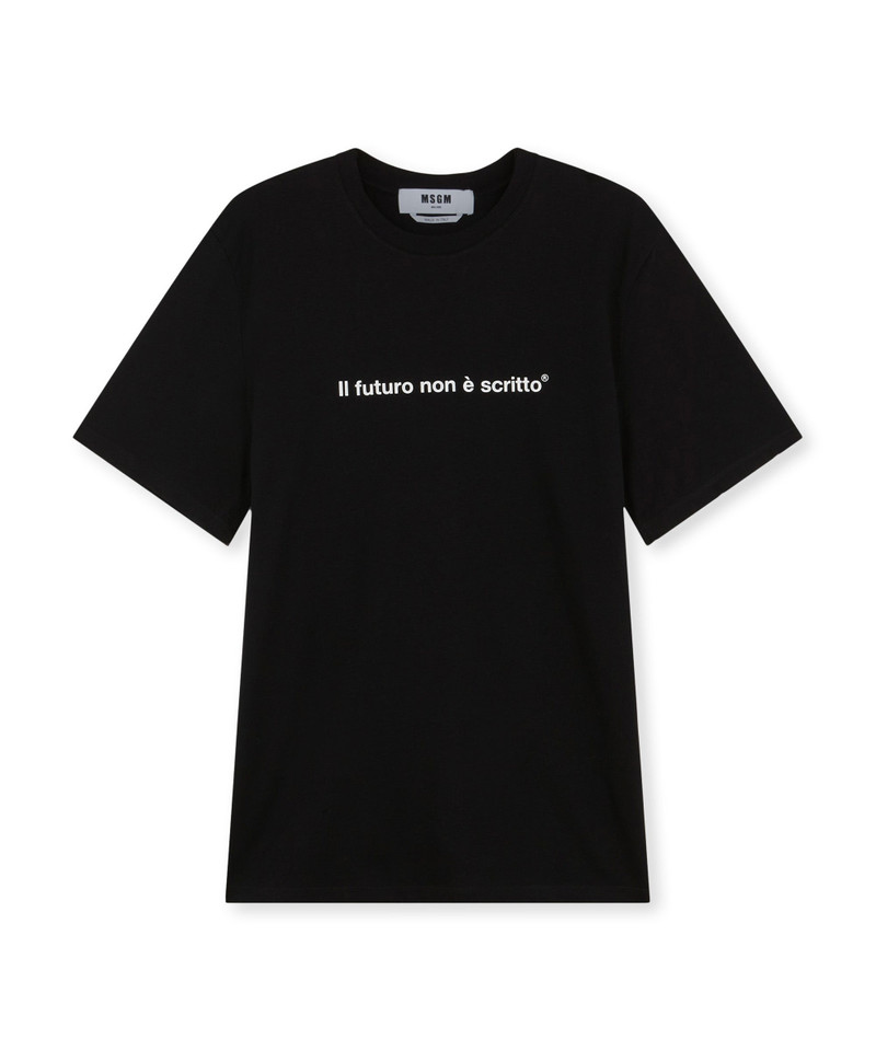 MSGM T-shirt quote "Il futuro non &egrave; scritto" outlook