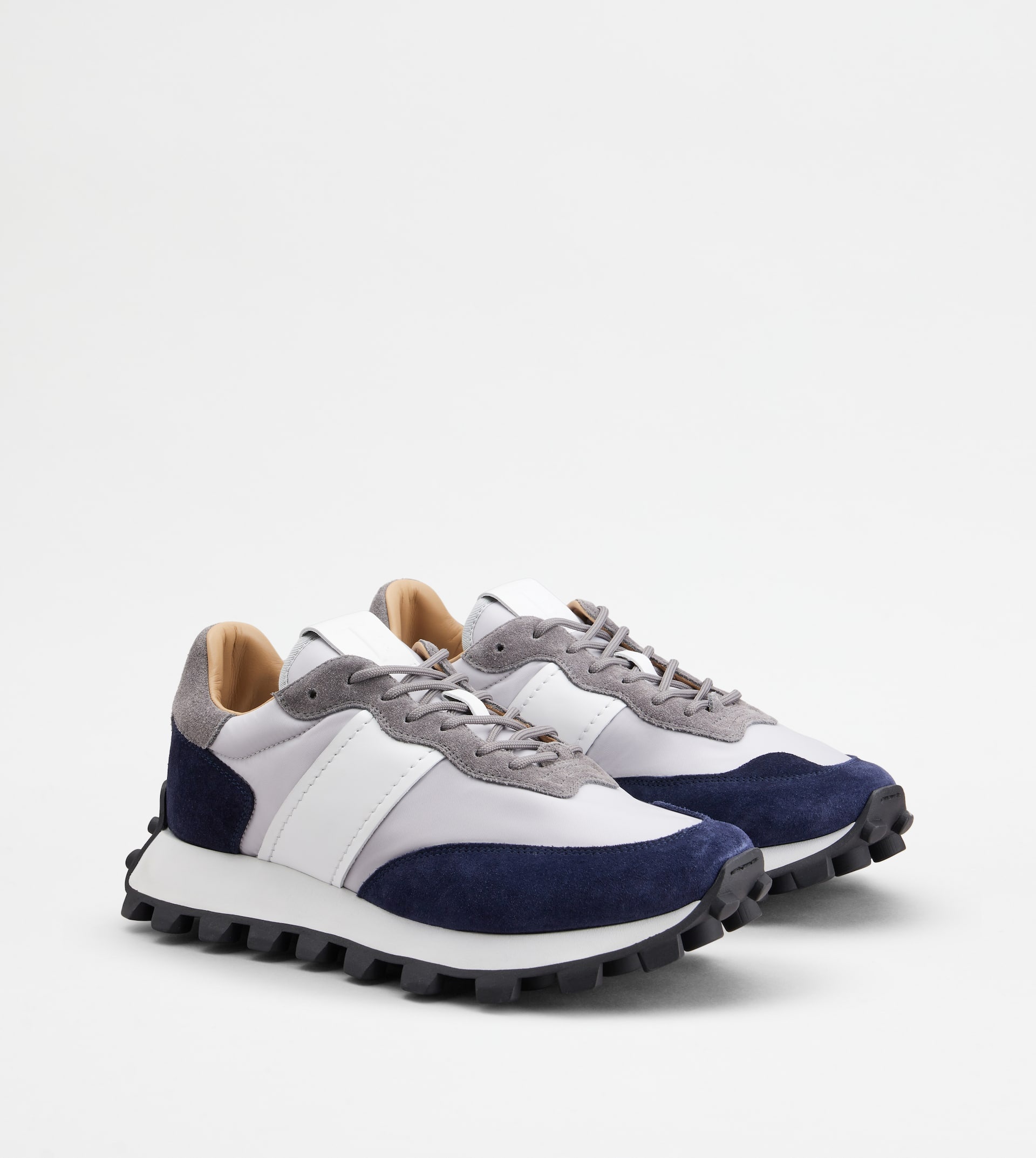 SNEAKERS TOD’S 1T IN SUEDE AND FABRIC - BLUE, GREY, WHITE - 4