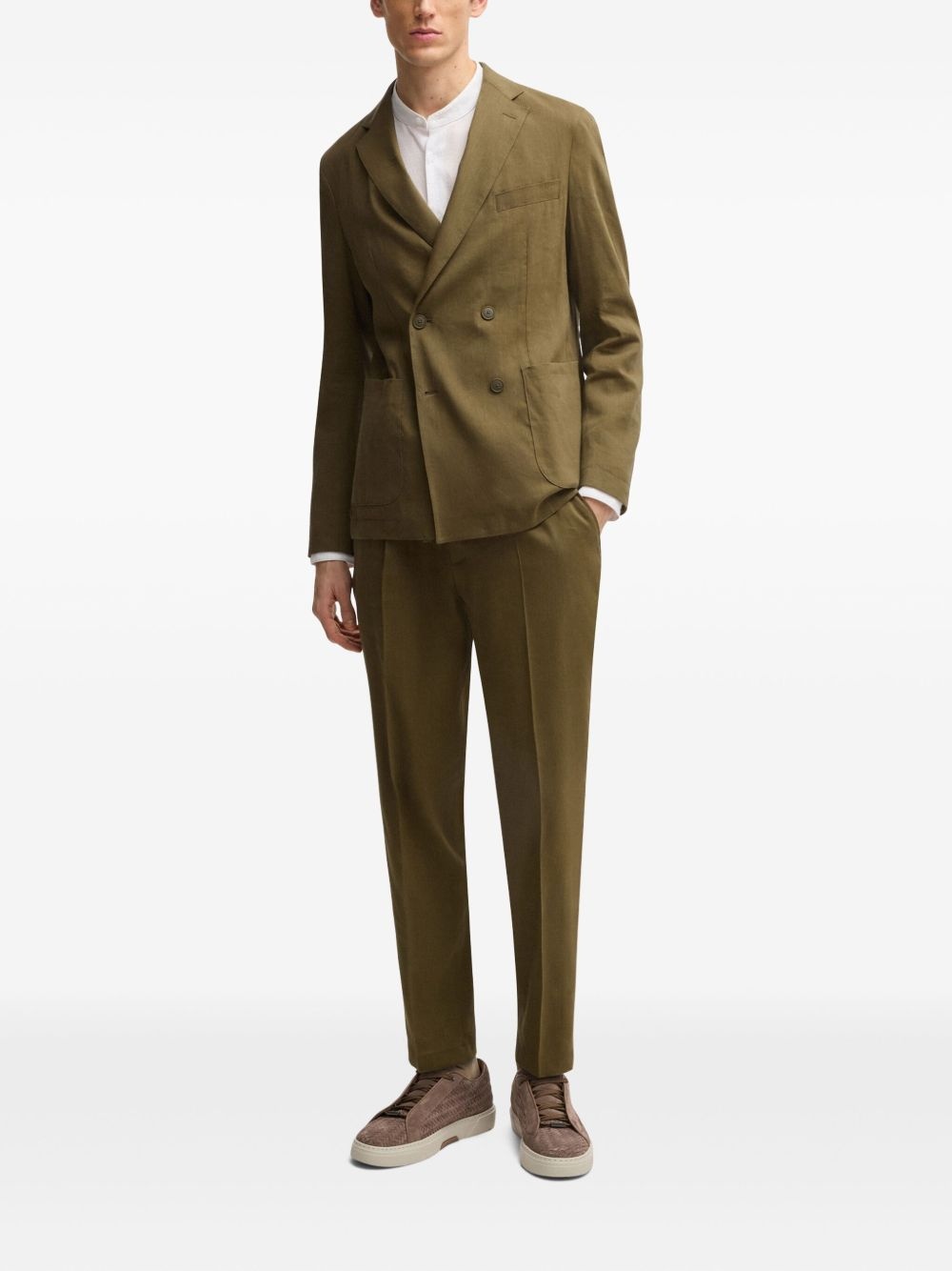 drawstring straight-leg trousers - 2