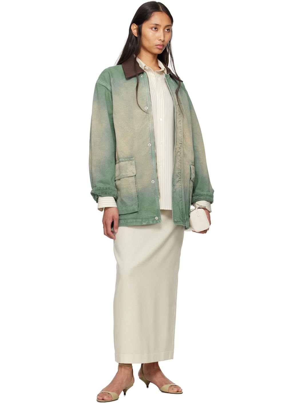 Green Organic Cotton Duck Jacket - 4