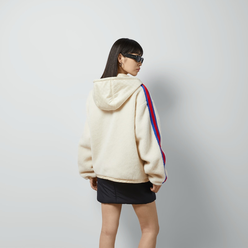 Fleece wool zip jacket with Web 6