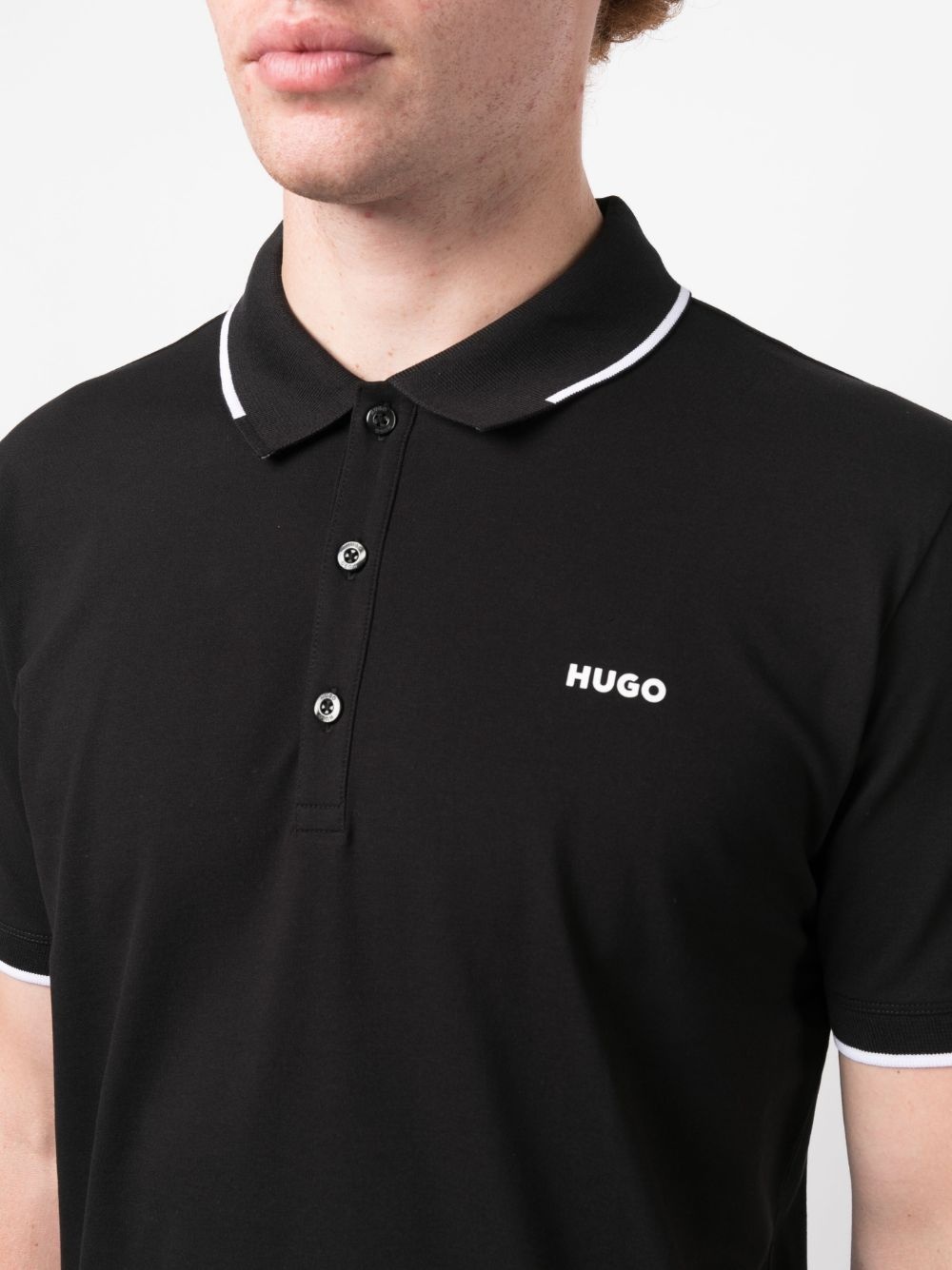 logo-print cotton polo shirt - 5