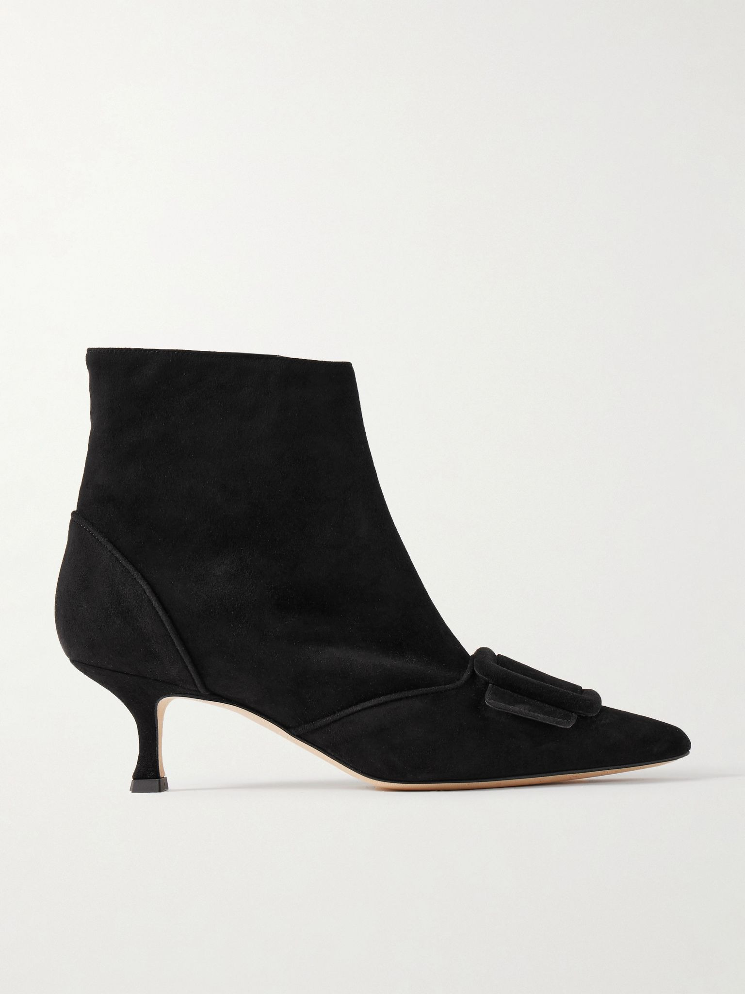 Baylow 50 buckled suede ankle boots Black - 1